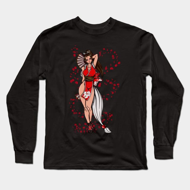 Mai Shiranui! Long Sleeve T-Shirt by MauryAraya316